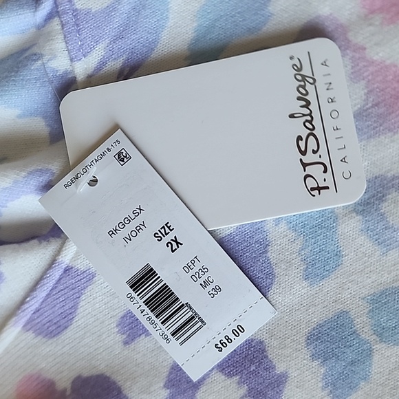 PJ Salvage Women's Loungewear Gradient Good Vibes Long Sleeve Top - Picture 8 of 14